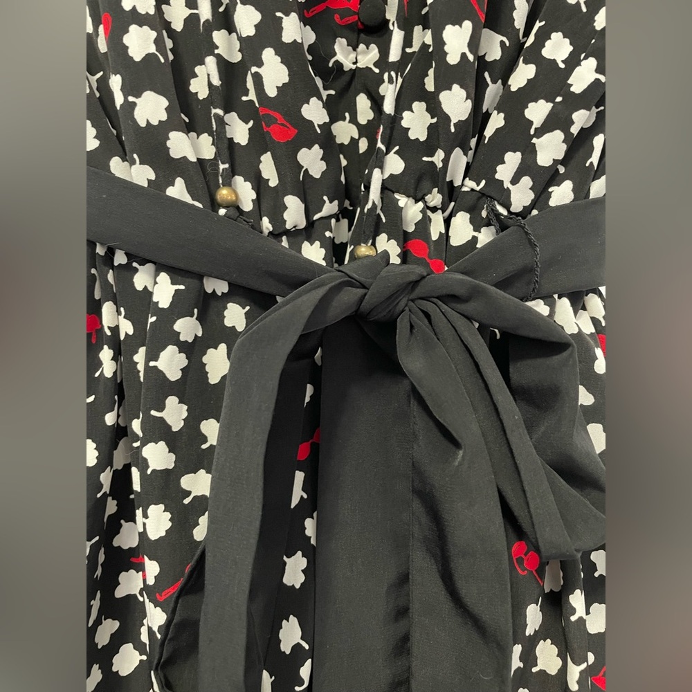 Maeve Black Patterned Dress with Slip - Picture 4 of 7